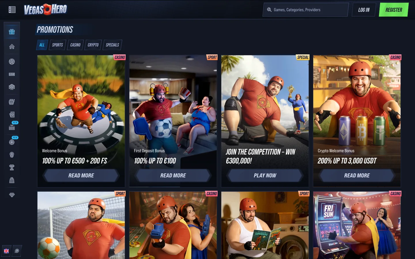 Vegas Hero Willkommensbonus statt Bonus ohne Einzahlung